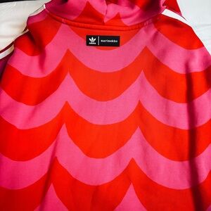 Adidas Marimekko Red and Pink Wave Hoodie
